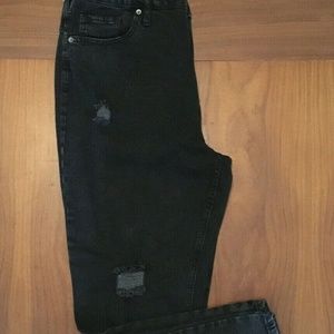 NWT Wild Fable High Rise Mom Jeans Black Ripped